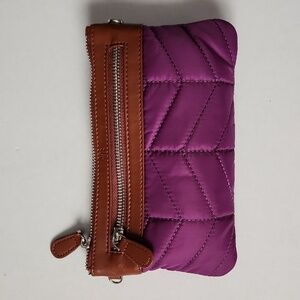 Handbag Butler Mighty Purse Purple Wristlet Wallet Micro USB Phone Charger